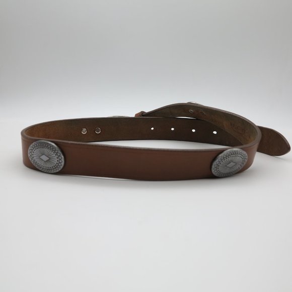 Brighton Brown Cowhide Concho Women’s Belt